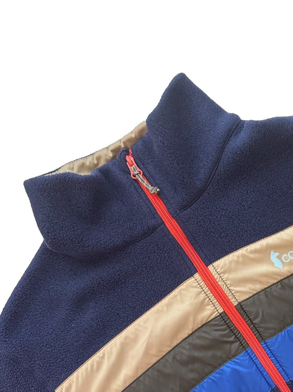 Cotopaxi Navy Men’s Teca Fleece Neutral Stripe Full Zip Jacket SZ M